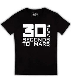 Прикольные футболки: 30 секунд до Марса на черной